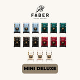 FABER COFFEE MACHINES | Modelo Pro Mini Deluxe | Cafetera con cápsulas ese 44 mm | Color Mat Black Chrome acabados | Pressacialda en latón