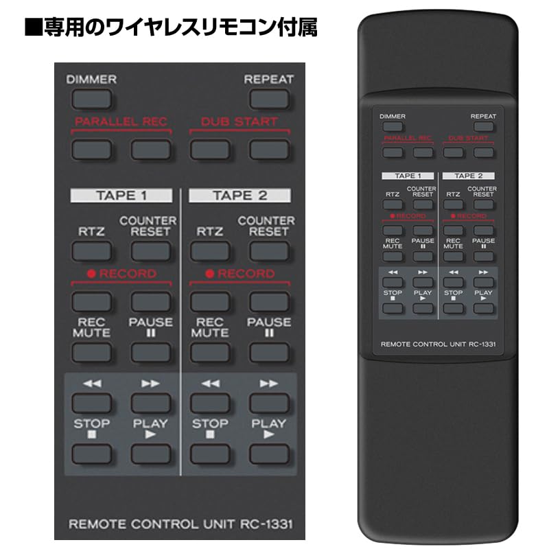 Tascam 202MKVII Cubierta de casete dual con salida USB, negro, 202MKVII