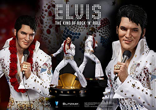 Blitzway Elvis Presley - Estatuilla híbrida de 1/4 a Escala magnífica de Elvis Aaron Presley, 52 cm