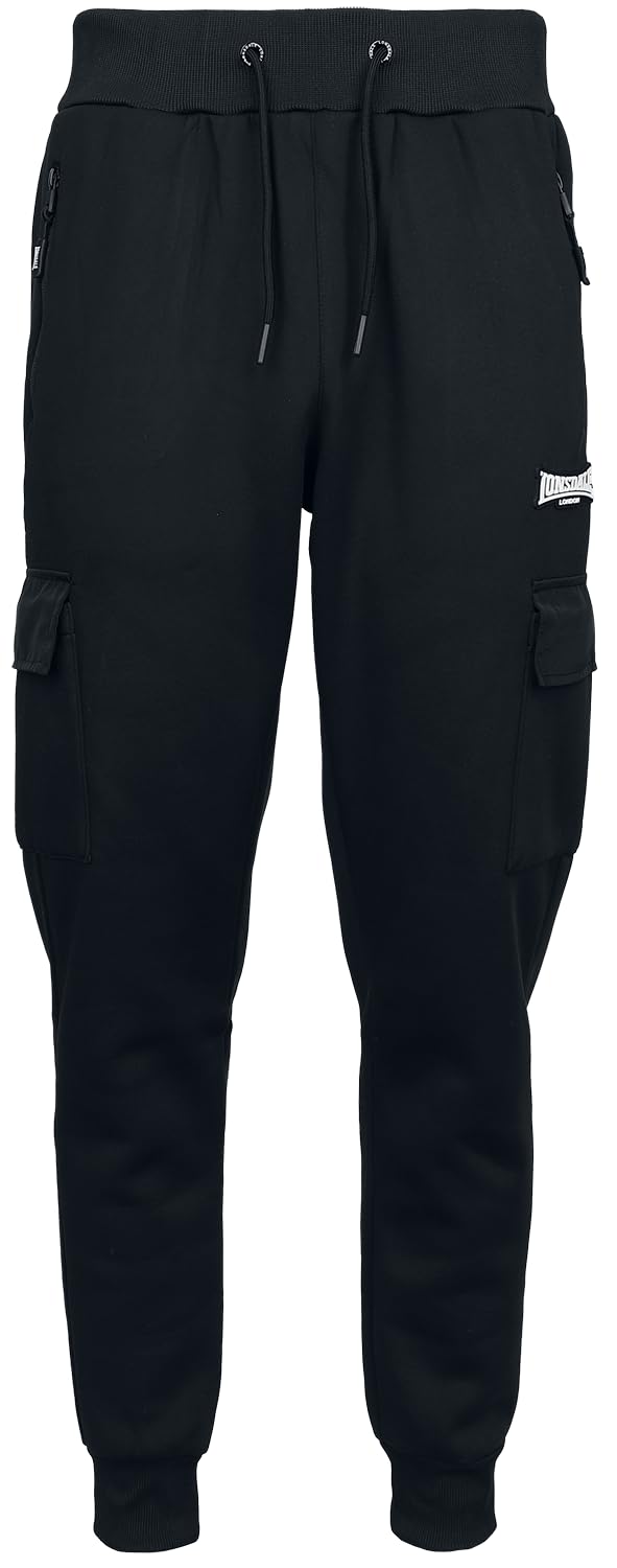 Lonsdale London Bulough Hombre chándal Negro M 95% Polyester,5% Elastán