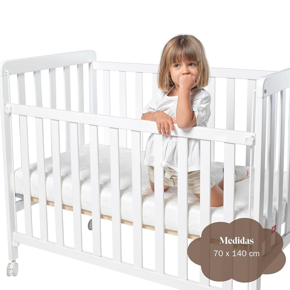 Pikolin Baby - Colchón Cuna 70 x 140 cm Viscoelástico BabyPro Altura 10cm – Hipoalergénico - Funda Extraíble y Lavable - Descanso Seguro y Transpirable
