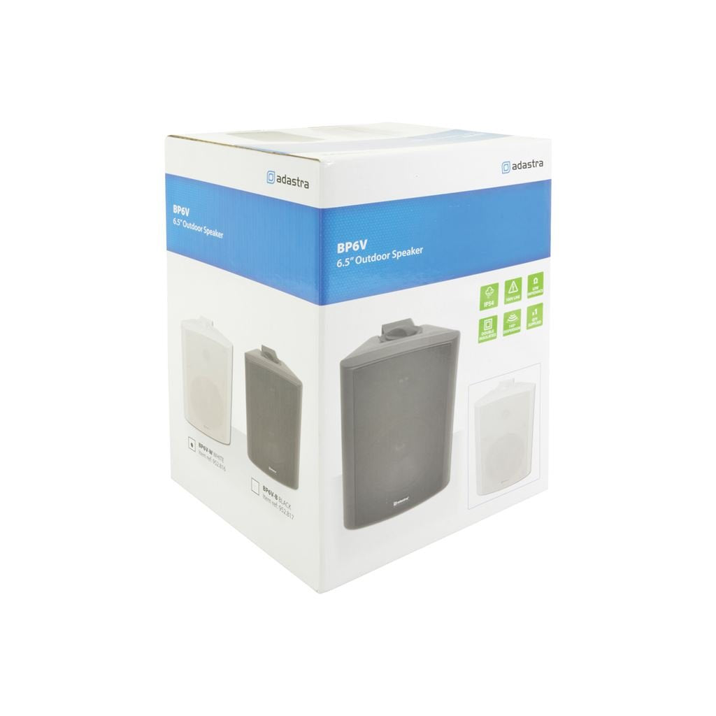 Adastra Altavoz Exterior Resistente a la Intemperie | 120 W | Blanco 6.5 Pulgadas