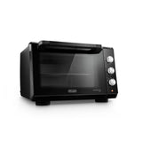 De'Longhi Sfornatutto Chef EO34302 - Horno eléctrico ventilado con 4 niveles de cocción de 34 l, freidora de aire, puerta doble cristal, temperatura 80-230 °C, temporizador 120, incluye bandeja y