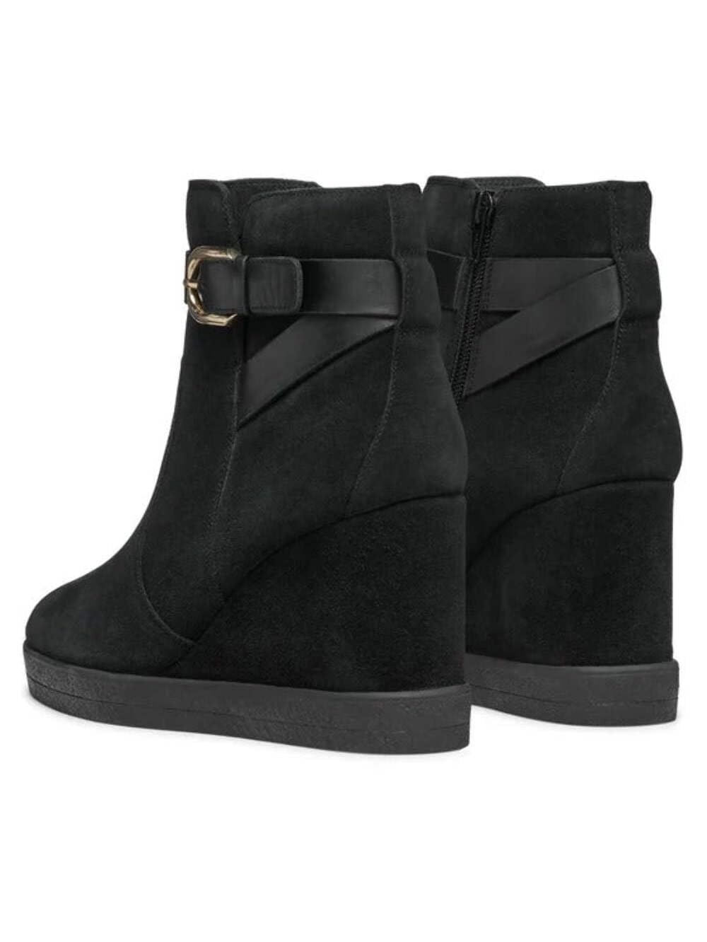 Geox D Elidea Wedge A, Bota de Tobillo Mujer, Negro, 41 EU