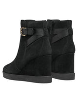Geox D Elidea Wedge A, Bota de Tobillo Mujer, Negro, 41 EU
