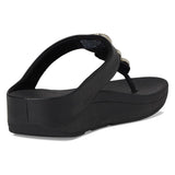Fitflop Sandalias Fino de Piel con Cadena de Cristal, Mujer, Black, 38 EU