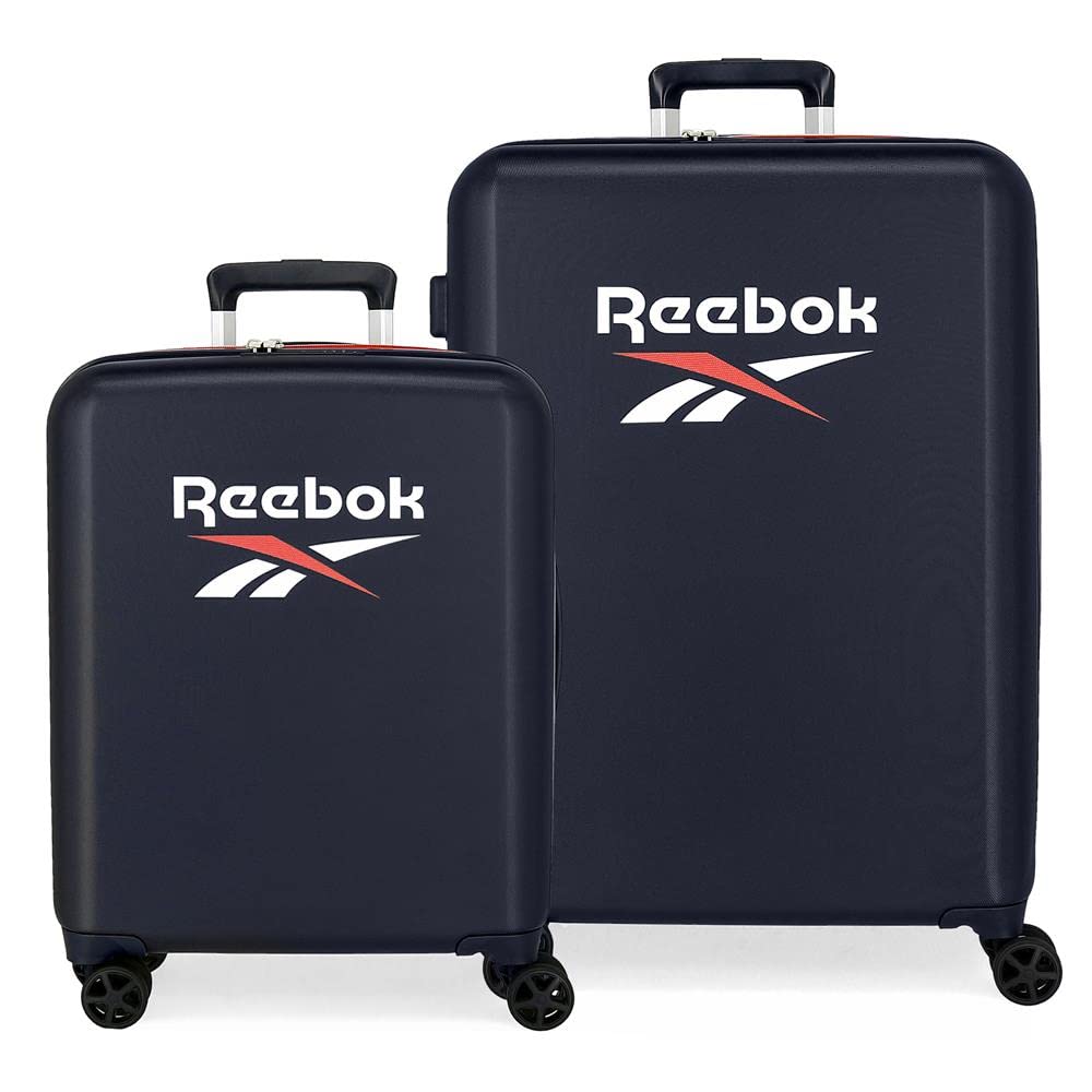 Reebok Roxbury Juego de Maletas Azul 55/70 cms Rígida ABS Cierre TSA Integrado 119,4L 6 kgs 4 Ruedas Dobles Equipaje de Mano