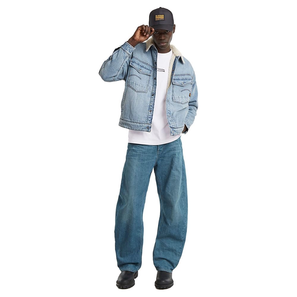 G-Star Para Hombre Dakota Sherpa Jacket, Azul (sun faded cloudburst D25138-D536-G339), XL