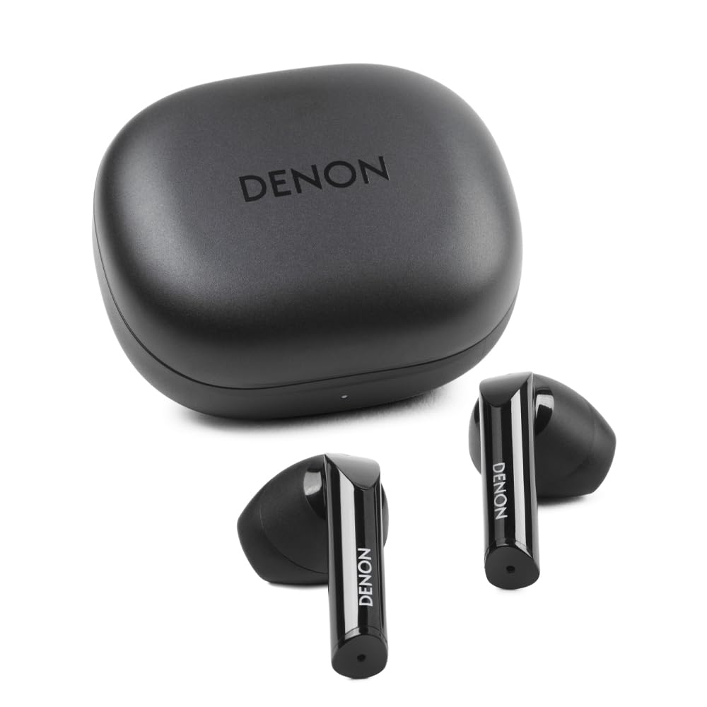 Denon AH-C500W - Auriculares intrauditivos inalámbricos, Resistentes al Agua, con micrófono Integrado, Color Negro