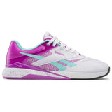 Reebok Nano X5, Zapatillas Mujer, FTW White Purple Rave Ai Aqua, 38.5 EU