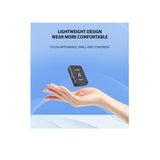 M-Vave WP9 - Sistema de monitorización intrauditivo inalámbrico, transmisor y Receptor de 2,4 GHz, diseño con Clip, Recargable por USB, Negro