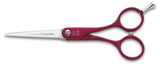 3 Claveles 2690 - Kit Peluquería De Estuche Cinturon Y Tijera Peluquero Corte Y Esculpir De 5.5", Roja