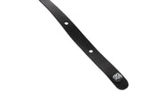 GEWA Correa para guitarra serie Prestige, cuero auténtico, ancho 85 mm, largo 103-139 cm, cierres de seguridad cromados, negro/negro, 1 par de cierres de seguridad F&S incluidos