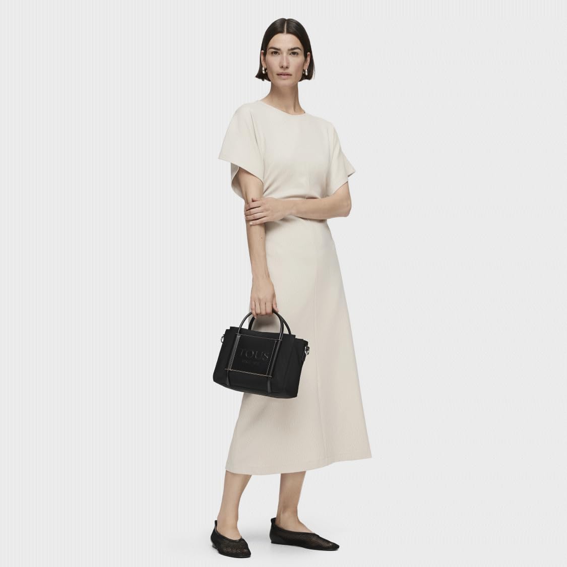 TOUS, BANDOLERA L. EMPIRE SOFT para Mujer, NEGRO, GRANDE
