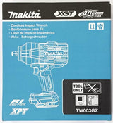 Makita XGT TW002GZ - Llave de impacto inalámbrica de 40 V, 1700 Nm, unidad de 1/2 pulgada, 1800 rpm