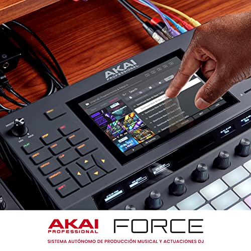 AKAI Professional FORCE – Sistema autónomo de producción musical, secuenciador MIDI y motores de sintetizador, muestreo MPC y lanzamiento de clips estilo Ableton