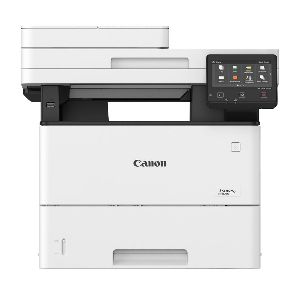 Canon i-SENSYS MF553dw Impresora Multifunción Blanco y Negro Láser 4 en 1, Impresión, Copia, Escaneo y Fax, WiFi, DADF de 50 Hojas, Impresión a Doble Cara Automática