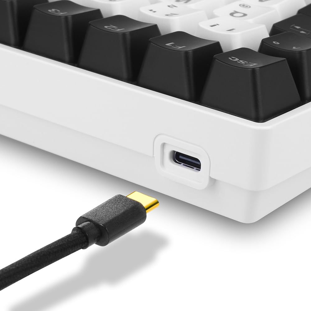 Sharkoon Skiller SGK50 S3 - Teclado para Videojuegos, Color Blanco, 75% de disposición