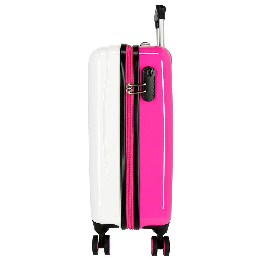 Disney Minnie Magic Maleta de cabina, Rosa, 38 x 55 x 20 cm, Rígida ABS, Cierre combinación, 33 L, 2.8 Kg, 4 Ruedas, Doble Equipaje de Mano