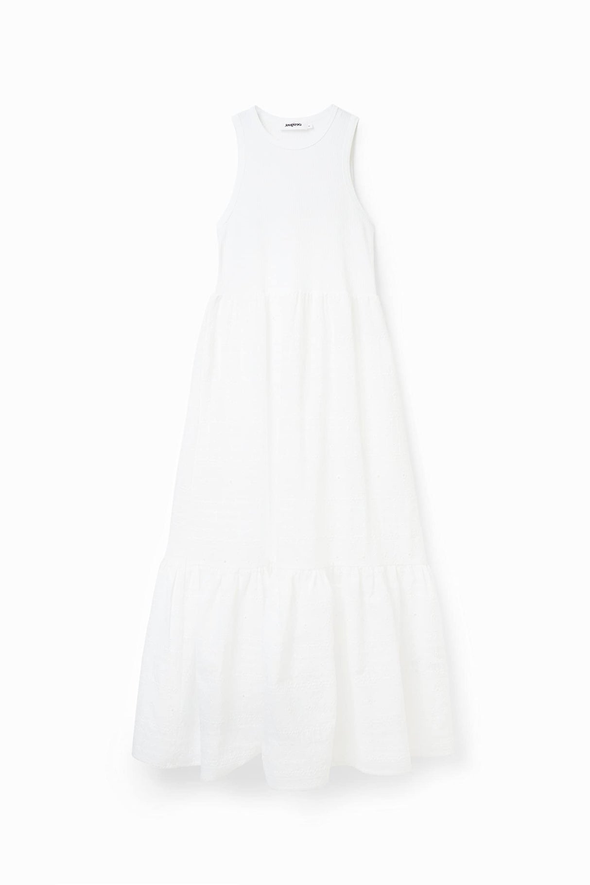 Desigual Vest_Lourdes 1000 Vestido, Blanco, L para Mujer