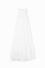 Desigual Vest_Lourdes 1000 Vestido, Blanco, L para Mujer