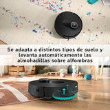 Bosch - Robot Spotless MAX CAM, BCRDW3BX, aspira y friega, Potencia 11.000 Pa, Almohadillas giratorias, estación Seca-húmeda, Visión Inteligente por luz estructurada, Cámara, Home Connect App, Negro