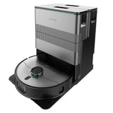Cecotec Robot Aspirador con Base Autovaciado e IA Conga X100. Láser e Inteligencia Artificial con Cámara, Motor Succión 20000Pa, Mopas Giratorias Elevables, Cepillo Lateral y Mopa Derecha Extensibles