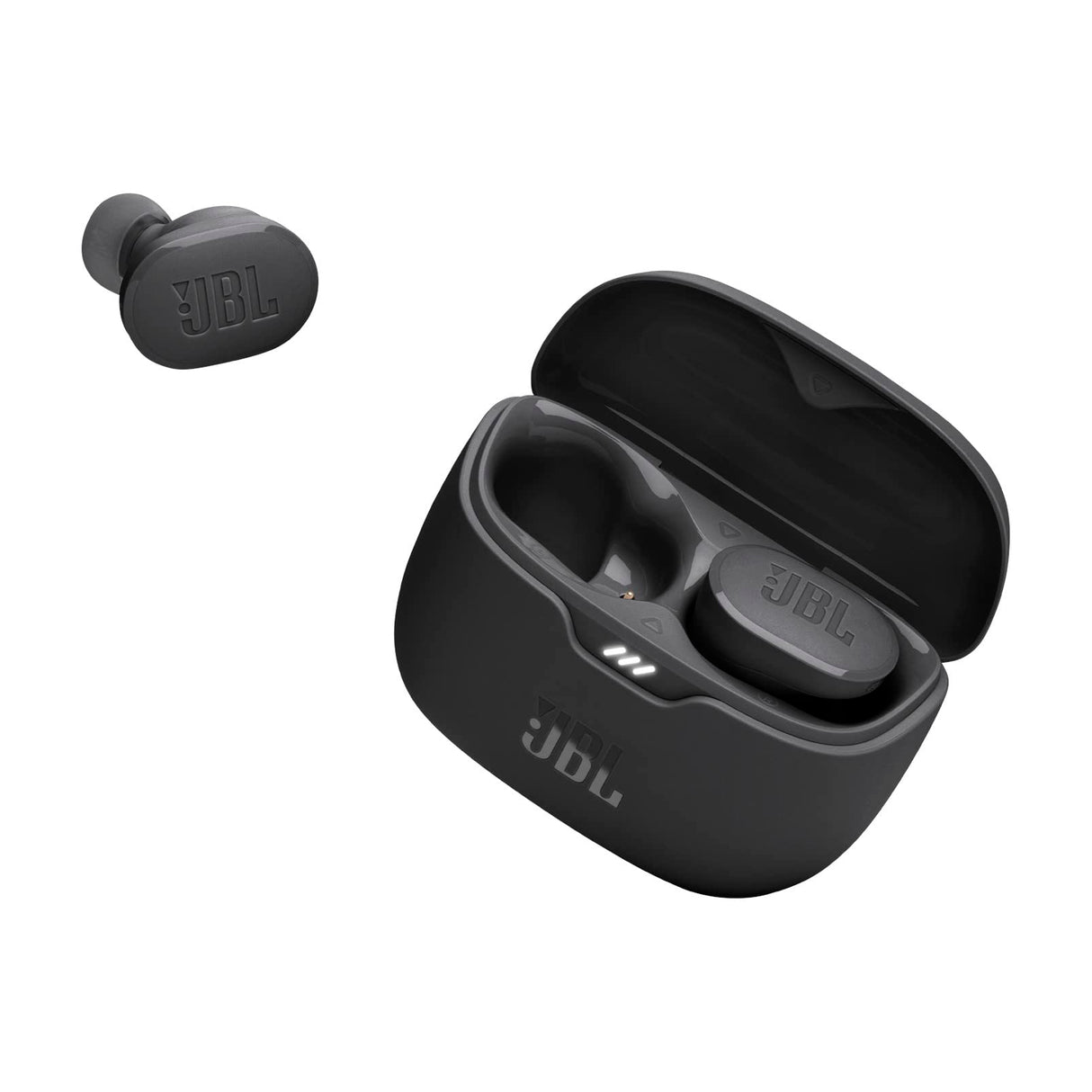 JBL Auriculares Tune Buds In-Ear, inalámbricos, resistentes al agua, cancelación de ruido y tecnología de 4 micrófonos, con batería de hasta 48 horas de duración, en negro
