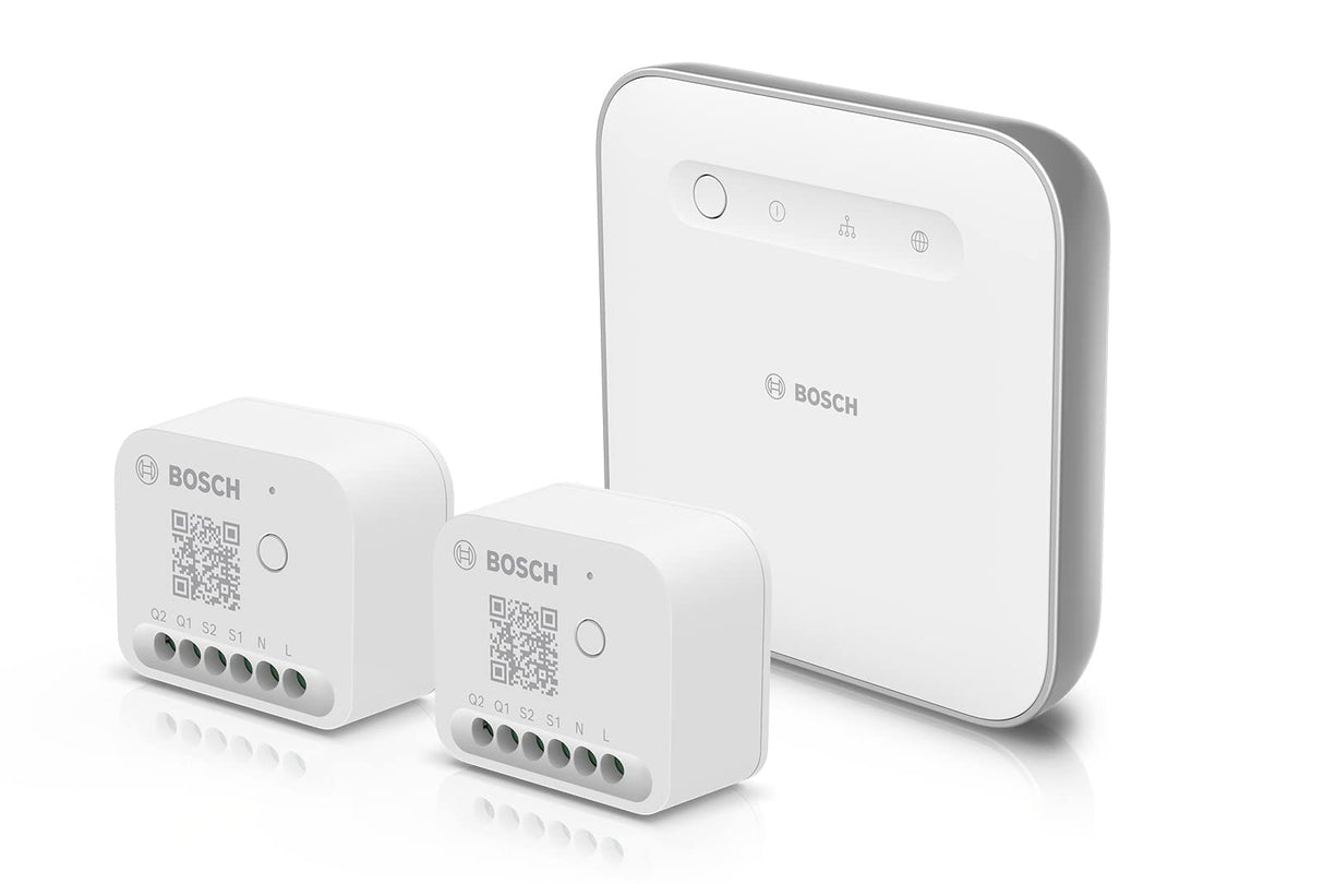 Bosch Smart Home Paquete básico para controlar la iluminación, las persianas, venecianas y toldos; compatible con Amazon Alexa, el asistente de Google y Apple HomeKit