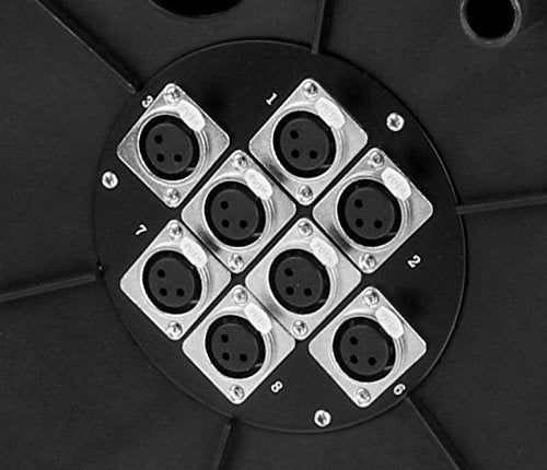Pronomic 8/0 XLR Multicore de 8 canales en carrete de cable de 15 m de longitud (multicore para escenario, 8 XLR sends, resistente a ácidos y aceites, alivio de tensión con prensaestopas)