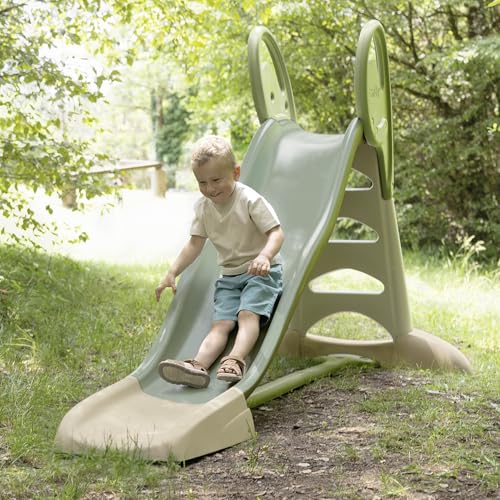 Smoby Life - Tobogán XL de Doble Onda – Tobogán Grande con Conexión de Agua, 2,30 Metros de Largo, con Caño Deslizante, Refuerzo, Material Reciclado y Proteccion UV,a Partir de 3 Años (7600820304)