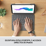 Logitech Combo Touch Funda con teclado iPad Pro de 11 pulgadas (1.ª, 2.ª, 3.ª, 4.ª generación - 2018, 2020, 2021, 2022) Retroiluminado, Trackpad pulsable en cualquier punto, QWERTY Español - Gris