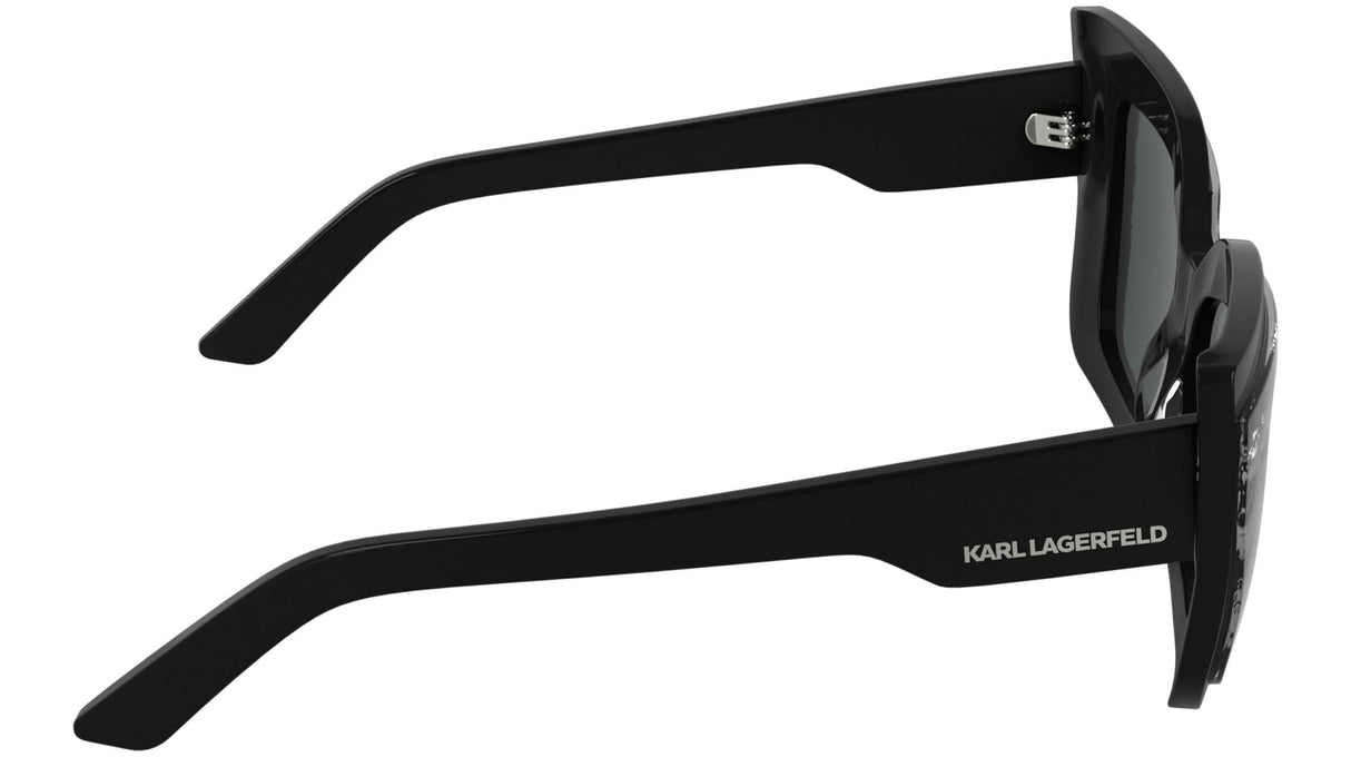 KARL LAGERFELD KL6204S Sunglasses, Black/Silver, Talla única para Mujer
