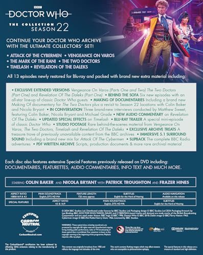 Doctor Who: Season 22 Blu-Ray