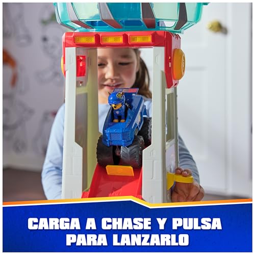 Patrulla Canina - Escenario Lanzador DE VEHÍCULOS Super Loop Tower HQ con Luces Y Sonidos + Coche Y Figura Chase- Patrulla Canina Juguetes - Regalo Niño 3 años + - 6069672 - Juguetes Niños 3 años +
