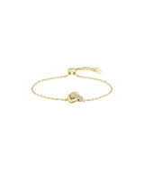 BOSS Jewelry Pulsera para Mujer Colección LIVE PRECIOUS en Oro Amarillo Claro con Anillos Entrecruzados y Cristales - 1580757