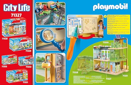 PLAYMOBIL City Life 71327 Colegio, Edificio Escolar sin barreras con Ascensor, Juguetes para niños a Partir de 4 años
