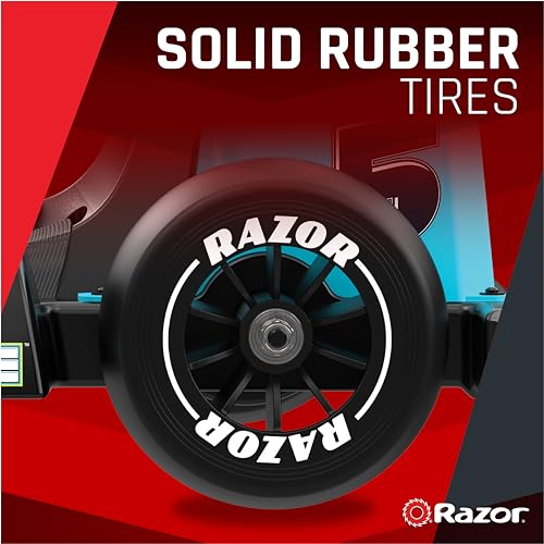 Razor Ground Force Elite - Go Kart Eléctrico para Niños 13+ con Marcha Adelante y Marcha Atrás, Velocidad Máxima de 14 mph, Autonomía de 40 Minutos, 350W con Batería de 36V 5Ah - Negro y Azul