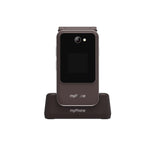 myPhone Harmony LTE Teléfono móvil de Tapa para Mayores sin Contrato, Botón SOS, Teclas Grandes, Pantalla 2,8"+ 1,44", Cámara 2 MP, Base de Carga, 4G, Batería 1300 mAh, Bluetooth – Praline Collection