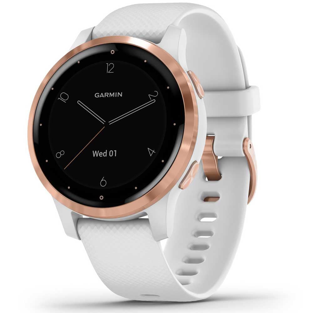 Garmin Vívoactive 4S Reloj Inteligente con GPS y Funciones de Control de la Salud Durante Todo el Día, Adultos Unisex, Rosa/Blanco, 40mm