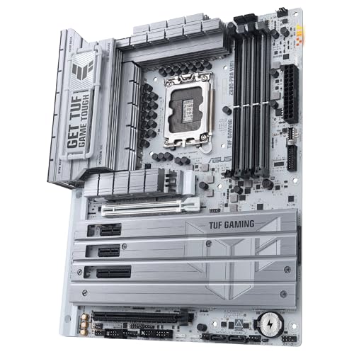 ASUS TUF Gaming Z890-PRO WiFi - Placa Base ATX, 16+1+2+1 (80A) etapas de Potencia, DDR5, PCIe 5.0 Compatible con GPU de última generación, USB4, USB 20 Gbps con Carga rápida PD, Cuatro M.2, Wi-Fi 7