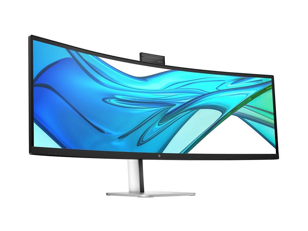 HP 549pm Series 5 Pro - Monitor LED - Curvo - 124,5 cm (49") - 5120 x 1440 Dual Quad HD @ 165 Hz - VA - 400 CD/m² - 4000:1-5 ms - HDMI, DisplayPort, USB-C - Negro, Plata (Soporte)