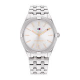 Tommy Hilfiger Reloj Analógico de Cuarzo para Mujer con Correa de Acero Inoxidable Plateada - 1782548