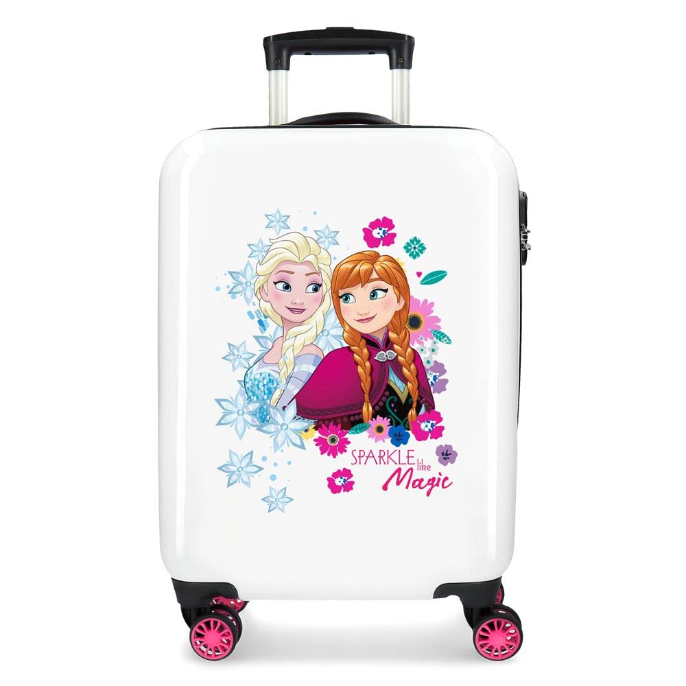 Disney Frozen Sparkle Like Magic Maleta de cabina Multicolor 37x55x20 cms Rígida ABS Cierre combinación 32L 2,5Kgs 4 Ruedas Dobles Equipaje de Mano