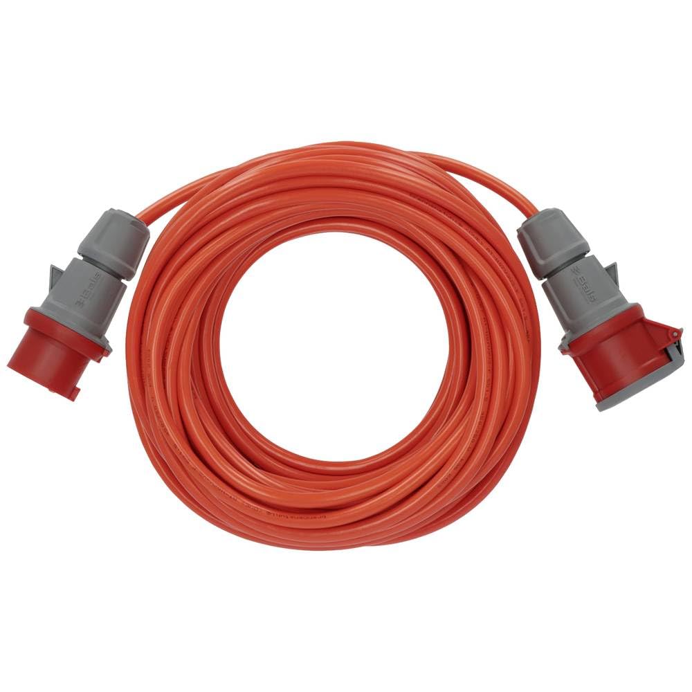 Brennenstuhl BREMAXX Cable alargador CEE 400V/16A (Cable de 25 m, 5 Polos, Uso en Exteriores hasta -35°C, Fabricado en Alemania) Rojo