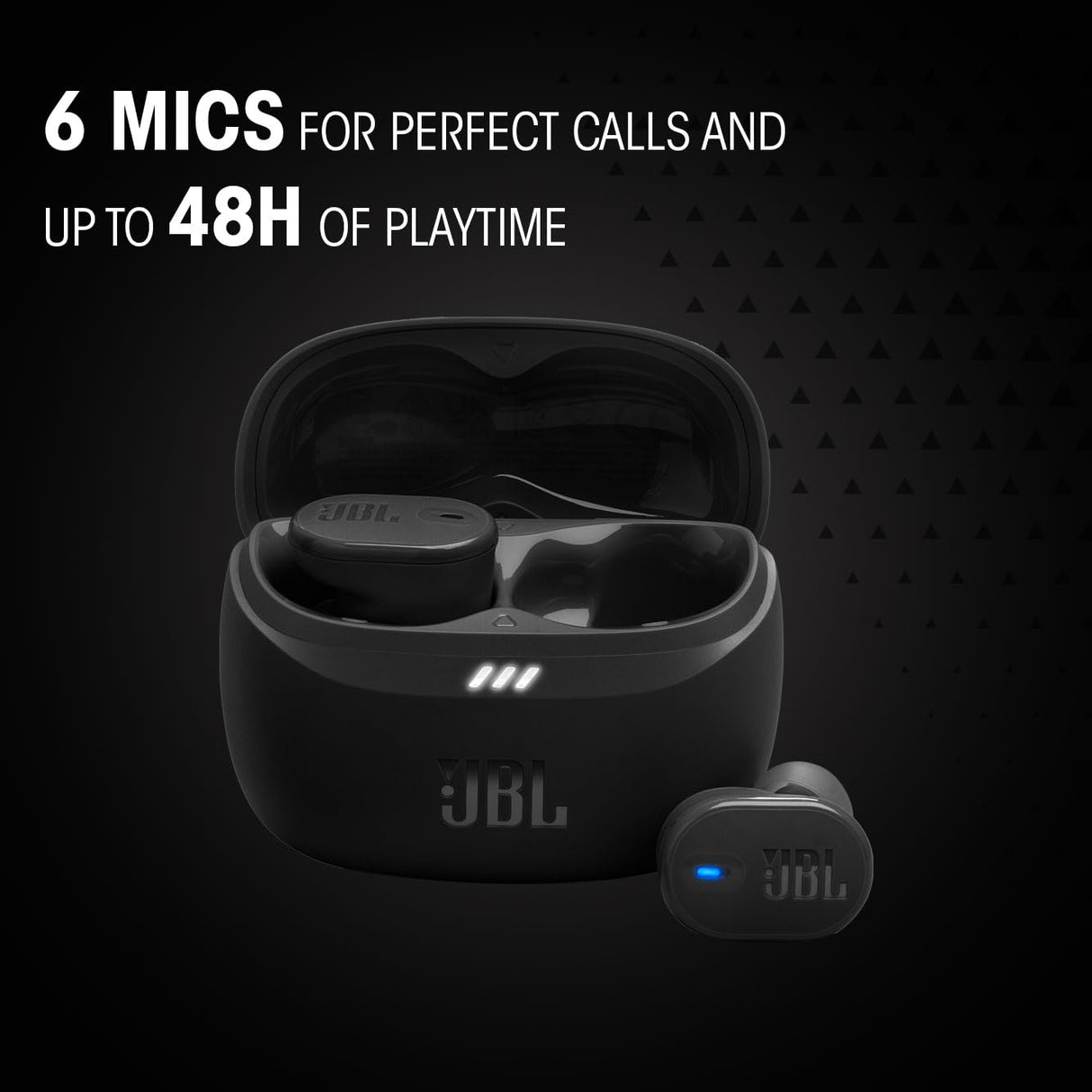 JBL Tune Buds 2, Auriculares inalámbricos con cancelación de Ruido. 48 hrs de autonomía, IP54 Resistentes al Agua y al Polvo, conexión multipunto, diseño ergonómico e intraural Cerrado, Blanco