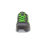 U-Power Red Lion Point, zapatos de seguridad unisex, ligeros, flexibles, de cuero antipinchazos, con inserto Infinergy, con puntera de aluminio - Grey & Green-43