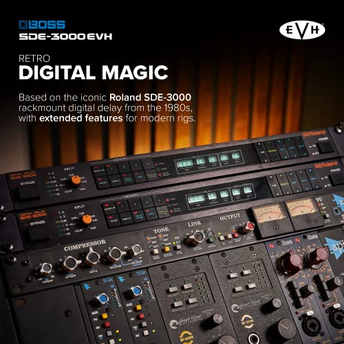 Pedal de delay digital doble edición especial Eddie Van Halen BOSS SDE-3000EVH | 8 auténticos presets de EVH | 2 pedales de delay SDE-3000 integrados