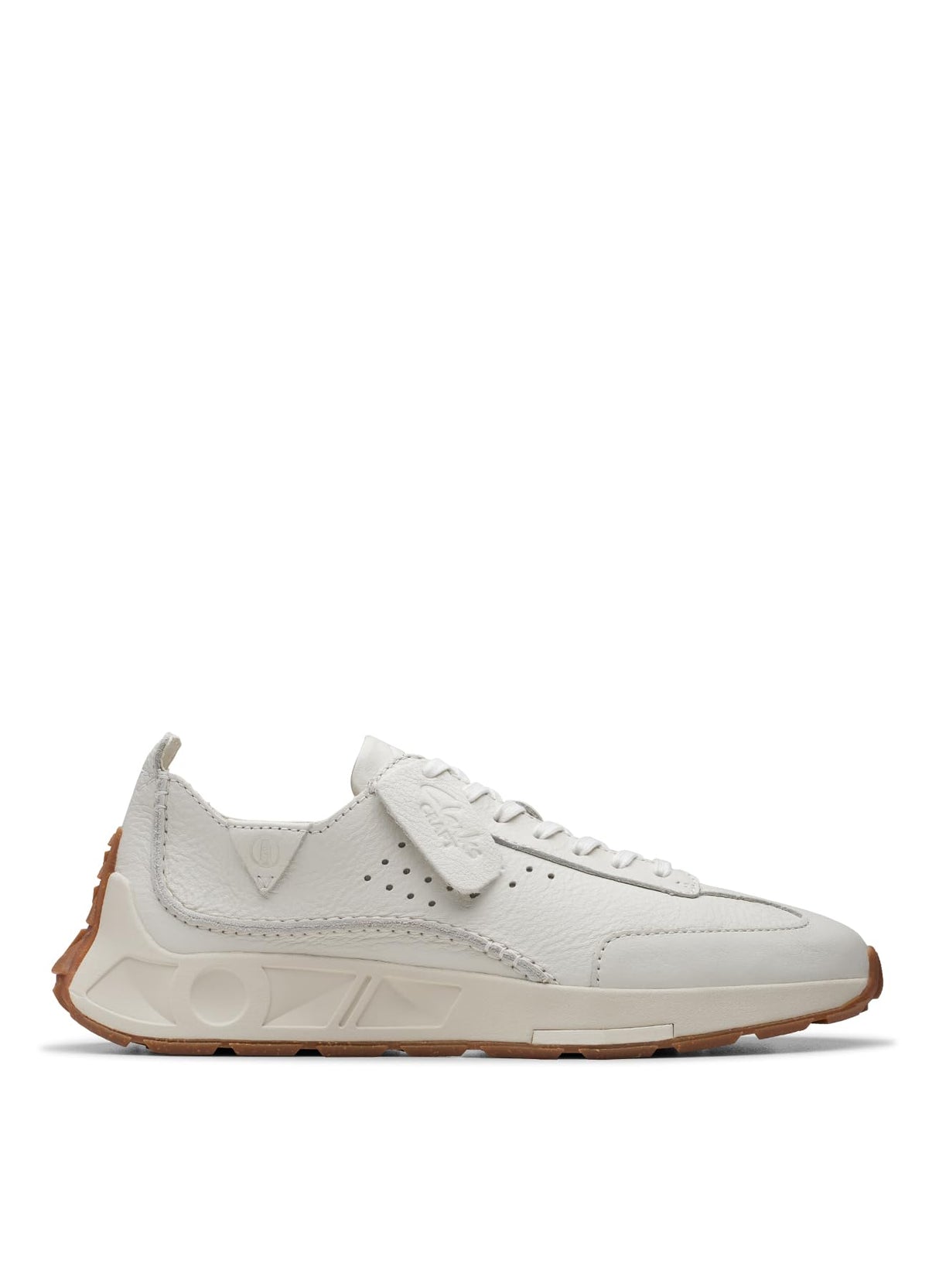 Clarks 261729267, Zapatos de Cordones Hombre, White Leather, 44.5 EU