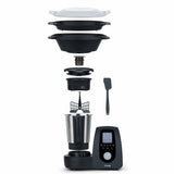 H.Koenig HK8 Robot de cocina inteligente multifunción, profesional 2L, 1000W, 30+ Funciones de Cocción, Velocidad Turbo 10, Temperatura de 37 a 120°C, Hasta 4 preparaciones al mismo tiempo